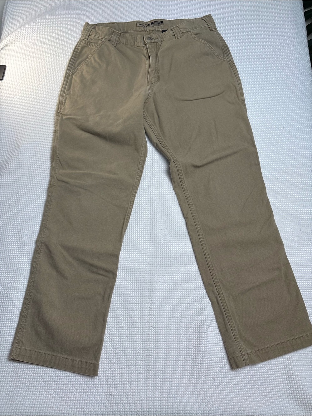 Carhartt Men's Khaki Straight Leg Work Chinos
